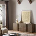 Aveline Leo Media Console - Rustic Grey