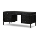Crest Toulouse Executive Desk - Distressed Black