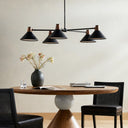 Luxe Cullen Chandelier - Black Leather