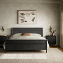 Luxe Haven Toulouse Bed - King Distressed Black