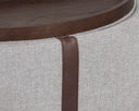 BORELLI WHEELED STORAGE OTTOMAN - BELFAST HEATHER GREY AUTUMN CHESTNUT