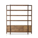 Aveline Reza Wide Bookcase - Smoked Honey