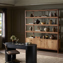 Aveline Wide Bookcase - Smoked Honey