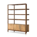 Aveline Wide Bookcase - Smoked Honey
