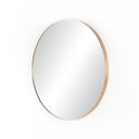 Sophisticated Georgina Round Mirror - Polished Brass