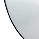 Sophisticated Georgina Round Mirror - Iron Matte Black