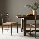 Elara Woven Dining Chair - Smoked Oak