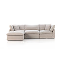 Verano 3-Piece Sectional - Sectional Sofa Ottoman Destin Flannel