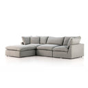 Verano 3-Piece Sectional - Sectional Sofa Ottoman Destin Flannel