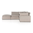 Luxe Stevie 4-Piece Sectional W Ottoman - Gibson Wheat