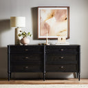 Serene Toulouse 6 Drawer Dresser - Distressed Black
