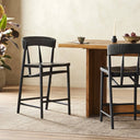 Cortina Buxton Bar Counter Stool - Counter Black Oak None