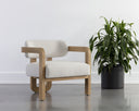 MADRONE LOUNGE CHAIR - RUSTIC OAK HEATHER IVORY TWEED