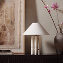 Modern Medici Table Lamp - White Silk