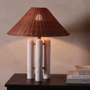 Modern Medici Table Lamp - Brown Rattan