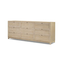 Solara 9 Drawer Dresser - Light Bleach Oak Veneer