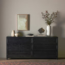 Aveline 6 Drawer Dresser - Drifted Matte Black Veneer