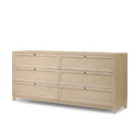 Aveline 6 Drawer Dresser - Light Bleach Oak Veneer