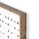 Tide See Through Blue by FH Art Studio - 48X48 Rustic Walnut