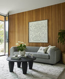 Tide See Through Blue by FH Art Studio - 48X48 Rustic Walnut