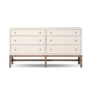 Marlowe 6 Drawer Dresser - Ivory Painted Raffia