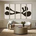 Element Organic Shape I Set by FH Art Studio - 80X48 Rustic Walnut