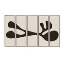 Element Organic Shape I Set by FH Art Studio - 80X48 Rustic Walnut