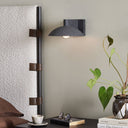 Verity Santorini Sconce - Matte Black Plaster