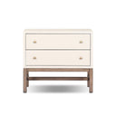 Verity Fiona Nightstand - Ivory Painted Raffia