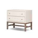 Verity Fiona Nightstand - Ivory Painted Raffia