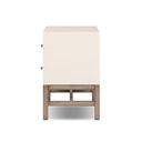 Stylish Fiona Nightstand - Ivory Painted Raffia