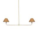 Luxe Cullen Linear Double Pendant - Camel Leather