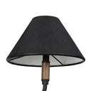 Luxe Cullen Linear Double Pendant - Black Leather