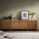 Vesper Gaines Media Console - Aged Light Pine
