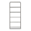 Novara Swinton Bookcase - Hammered Gunmetal 102