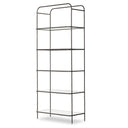 Novara Swinton Bookcase - Hammered Gunmetal 102