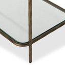 Novara Swinton Bookcase - Hammered Aged Brass 102