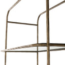 Novara Swinton Bookcase - Hammered Aged Brass 102