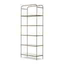 Novara Swinton Bookcase - Hammered Aged Brass 102