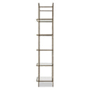 Novara Swinton Bookcase - Hammered Aged Brass 102