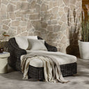 Solara Outdoor Chaise Lounge - Chunky Charcoal Woven
