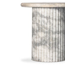 Aveline Oranda End Table - Polished White Marble