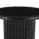 Aveline Oranda End Table - Black Scalloped Marble