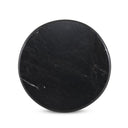 Aveline Oranda End Table - Black Scalloped Marble