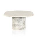 Verano Oranda Coffee Table - Polished White Marble