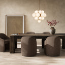 Aveline Abaso Dining Table - Ebony Rustic Wormwood Oak 108