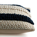 Textured Stripe Pillow - 16X24 Navy Natural