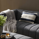 Textured Stripe Pillow - 16X24 Navy Natural