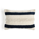 Textured Stripe Pillow - 16X24 Navy Natural