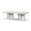 Solara Outdoor Coffee Table - Matte White Cast Aluminum